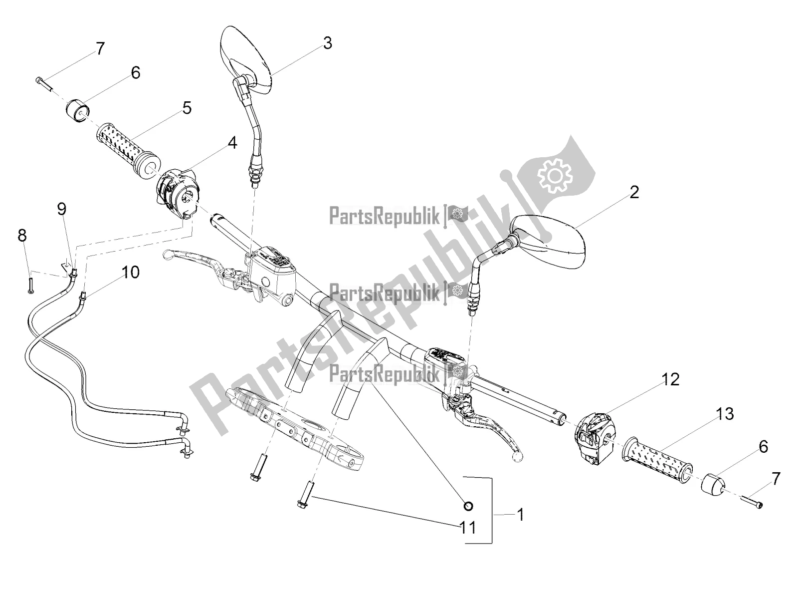 Toutes les pièces pour le Guidon - Commandes du Moto-Guzzi Audace 1400 ABS 2019