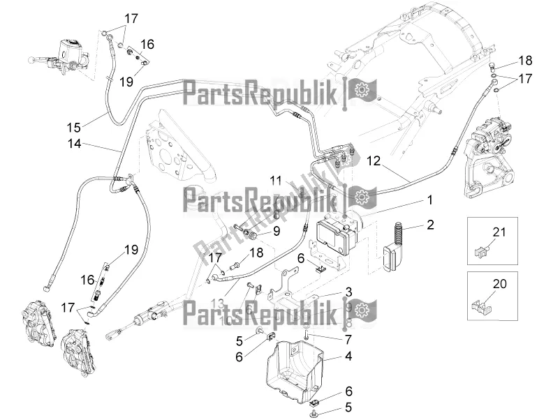 Toutes les pièces pour le Système De Freinage Abs du Moto-Guzzi Audace 1400 ABS USA 2016