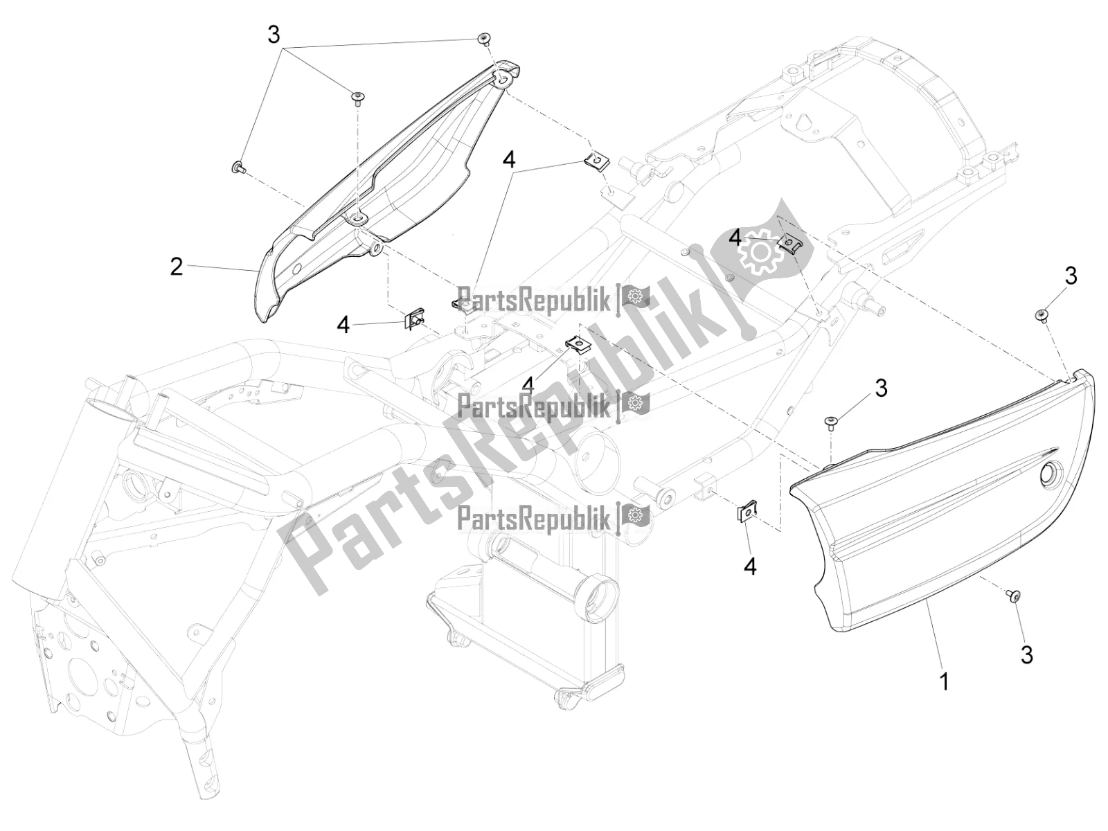 Todas las partes para Cuerpo Central de Moto-Guzzi Audace 1400 ABS USA 2016