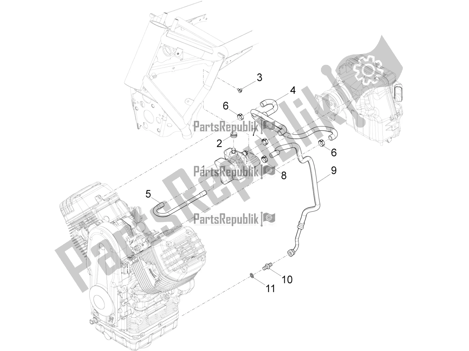 Alle onderdelen voor de Blow-by Systeem van de Moto-Guzzi Audace 1400 Carbon ABS 2017