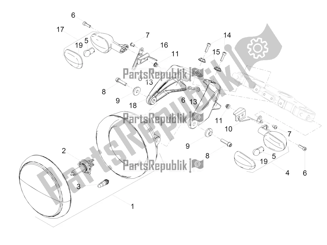 Alle onderdelen voor de Voorlichten van de Moto-Guzzi Audace 1400 Carbon ABS 2017