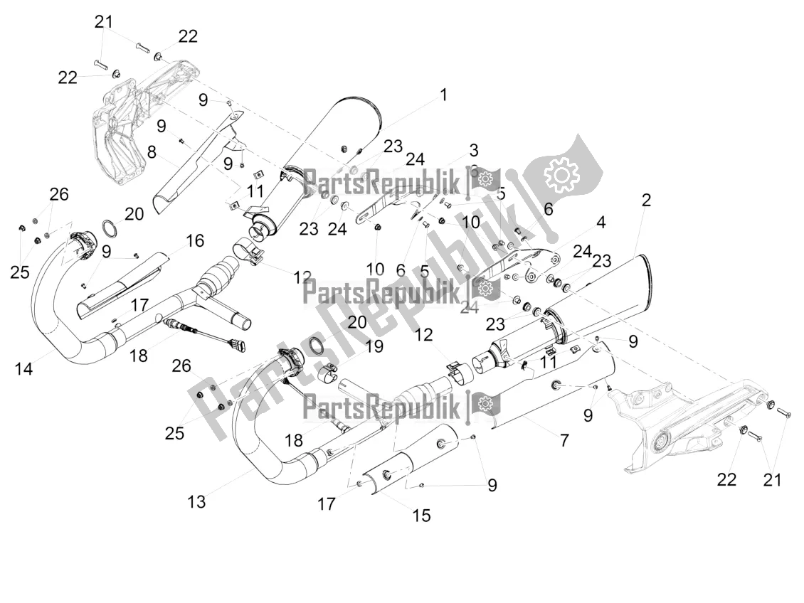 Todas las partes para Tubo De Escape de Moto-Guzzi Audace 1400 Carbon ABS 2020