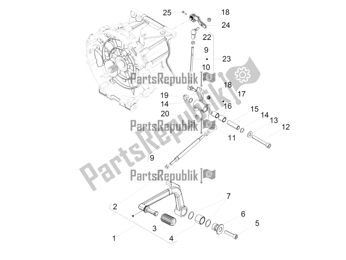 Todas as partes de Alavanca De Velocidades do Moto-Guzzi Audace 1400 Carbon ABS 2020