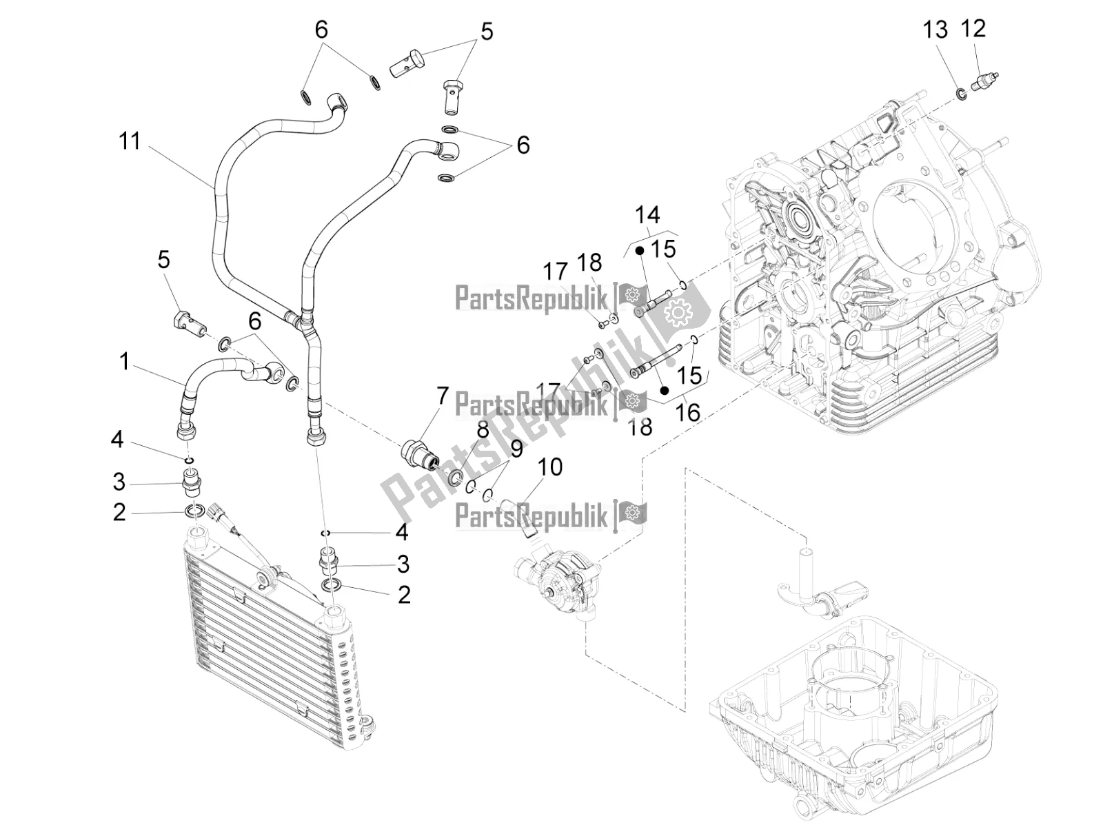 Alle onderdelen voor de Smering van de Moto-Guzzi Audace 1400 Carbon ABS 2020