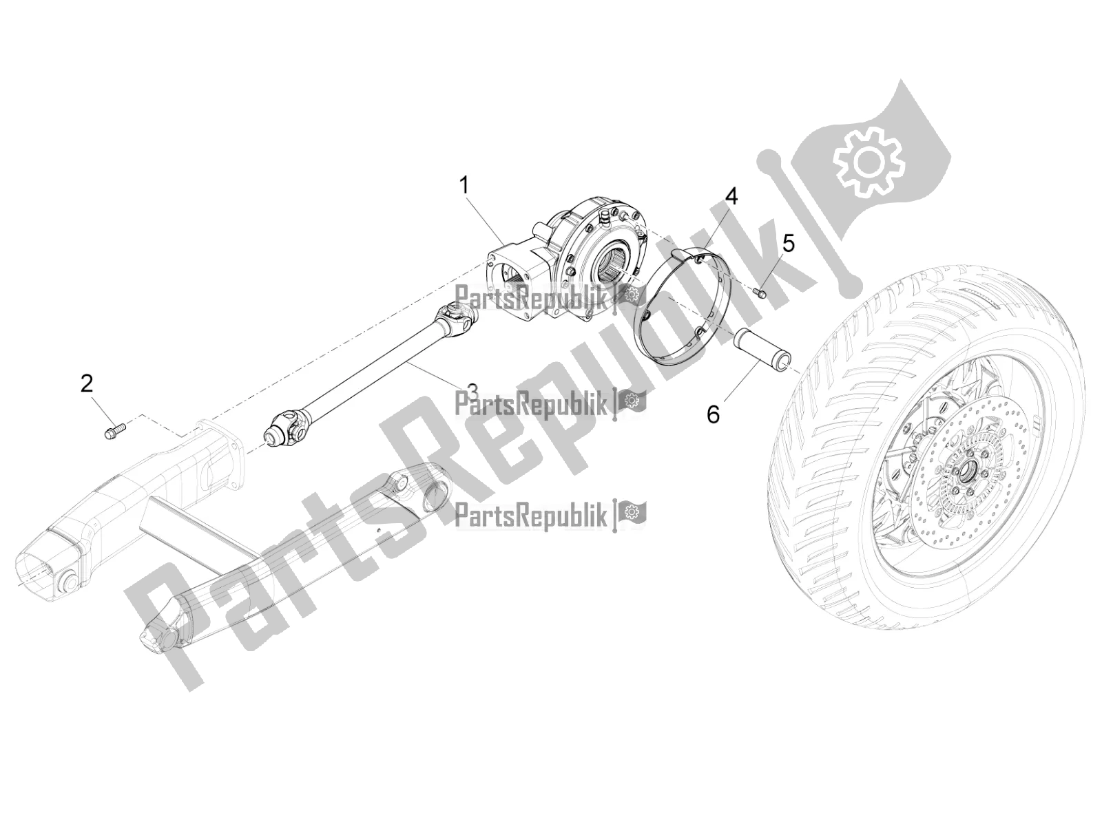 Toutes les pièces pour le Transmission Terminée du Moto-Guzzi Audace 1400 Carbon ABS 2020