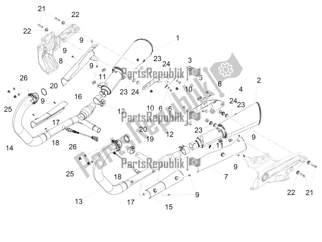 Todas las partes para Tubo De Escape de Moto-Guzzi Audace 1400 Carbon ABS 2021