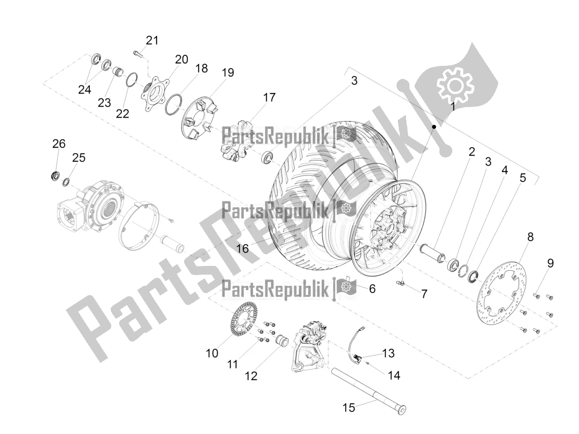 Todas las partes para Rueda Trasera de Moto-Guzzi Audace 1400 Carbon ABS 2021