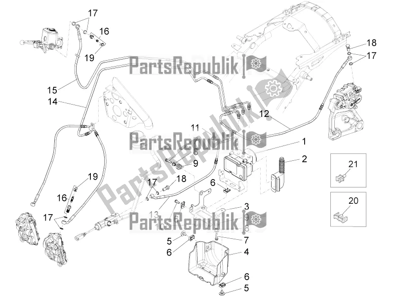 Toutes les pièces pour le Système De Freinage Abs du Moto-Guzzi Audace 1400 Carbon ABS Apac 2018