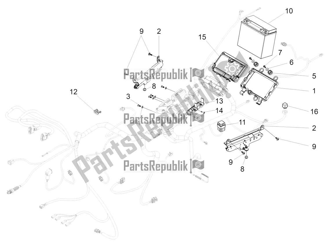 All parts for the Rear Electrical System of the Moto-Guzzi Audace 1400 Carbon ABS Apac 2018