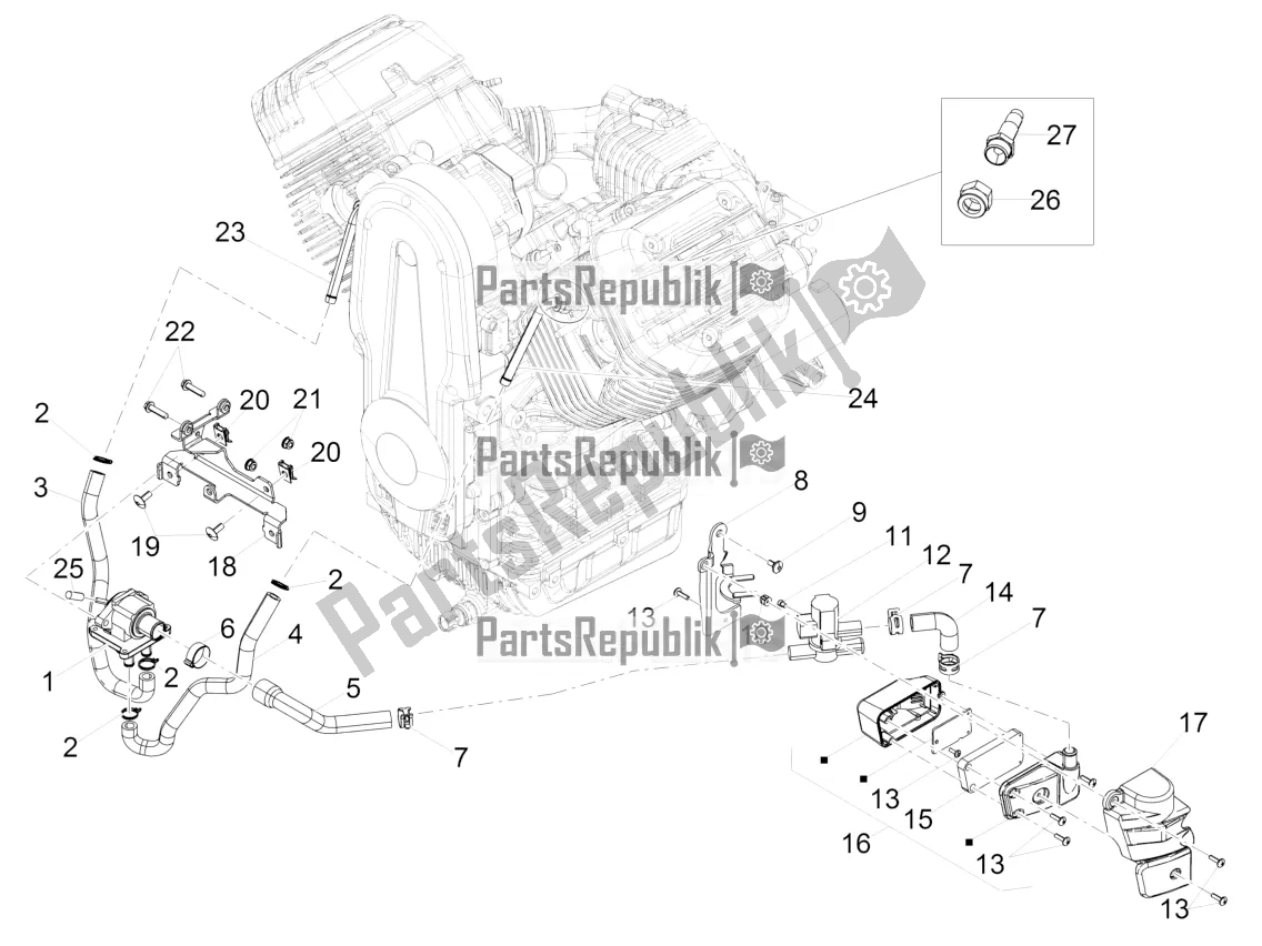 Toutes les pièces pour le Air Secondaire du Moto-Guzzi Audace 1400 Carbon ABS Apac 2018