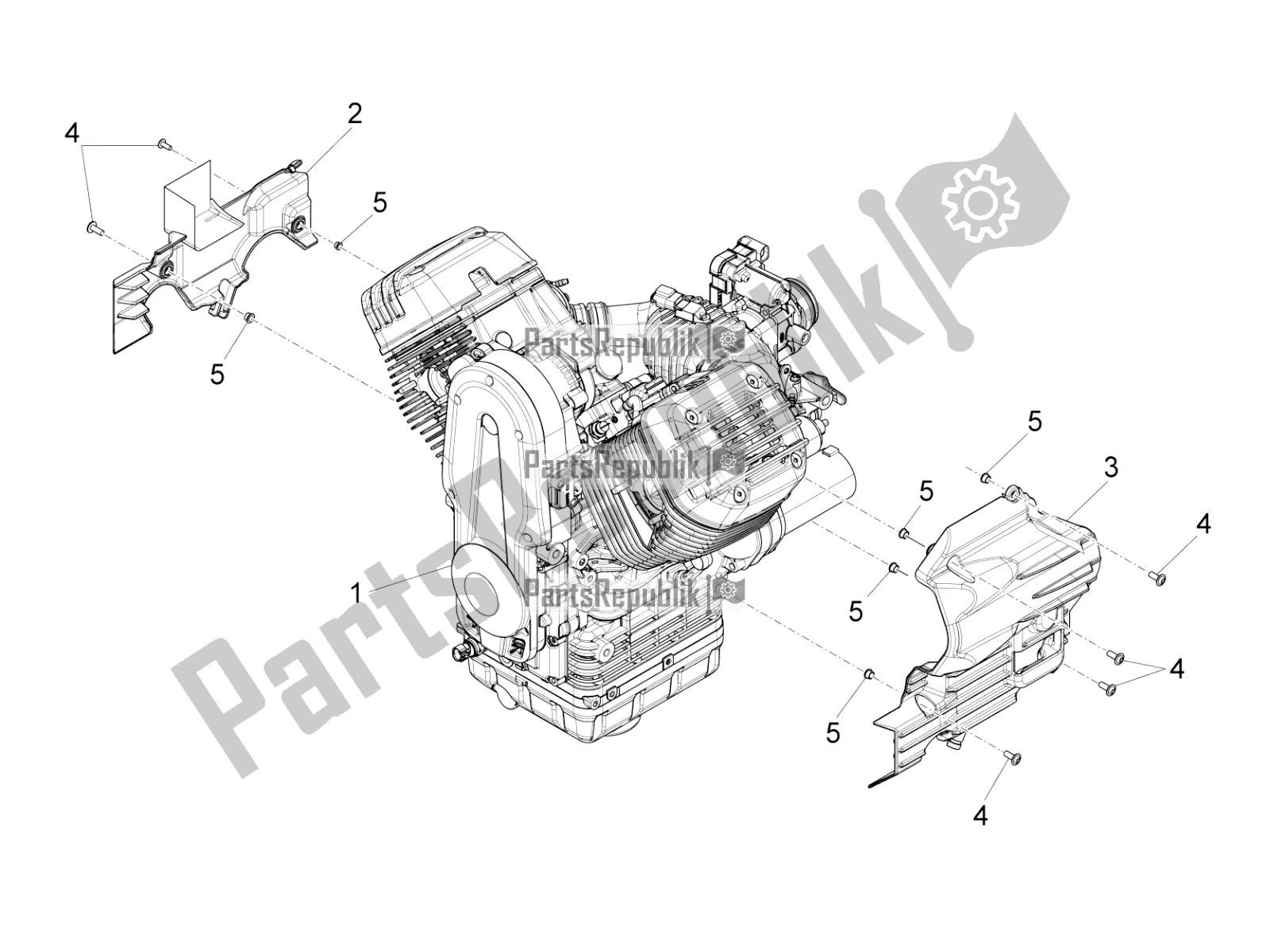 Toutes les pièces pour le Levier Partiel Pour Compléter Le Moteur du Moto-Guzzi Audace 1400 Carbon ABS Apac 2019