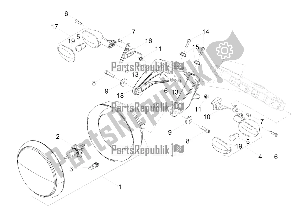 Todas as partes de Luzes Dianteiras do Moto-Guzzi Audace 1400 Carbon ABS Apac 2020