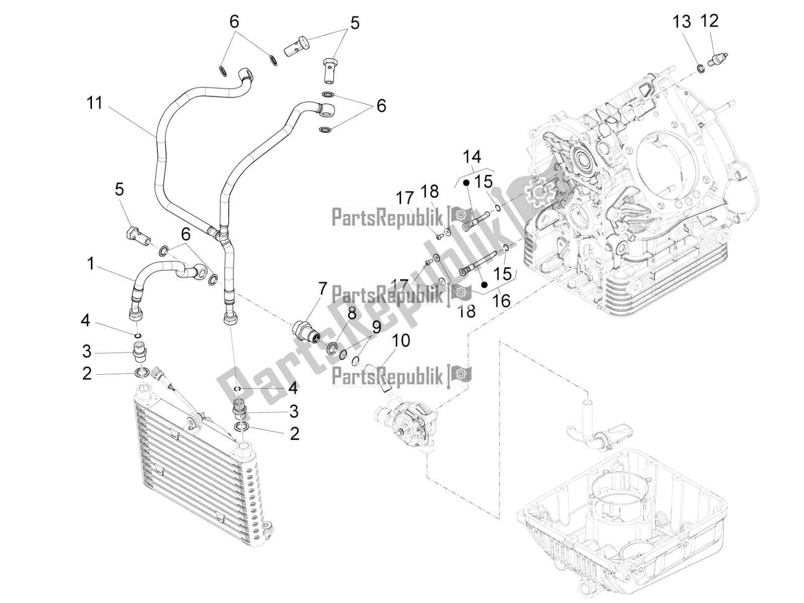 Toutes les pièces pour le Lubrification du Moto-Guzzi Audace 1400 Carbon ABS Apac 2020