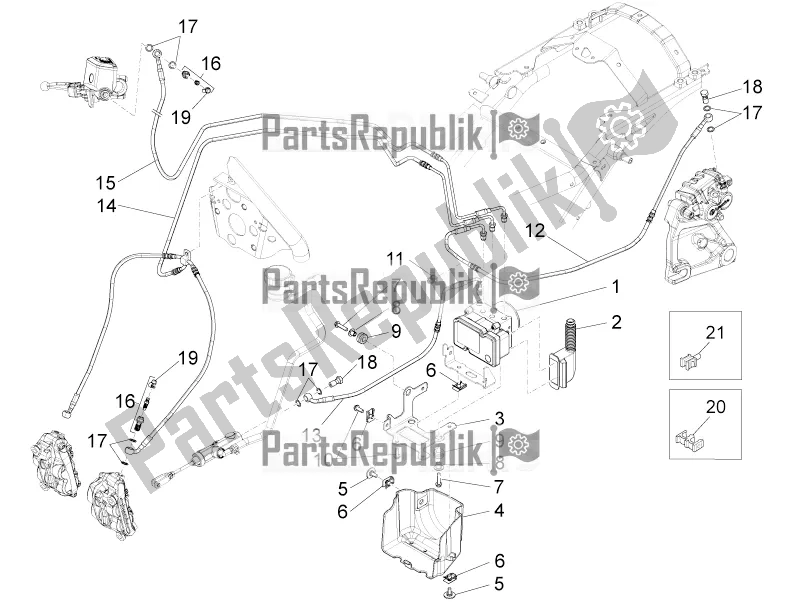 Alle onderdelen voor de Abs Remsysteem van de Moto-Guzzi Audace 1400 Carbon ABS Apac 2021