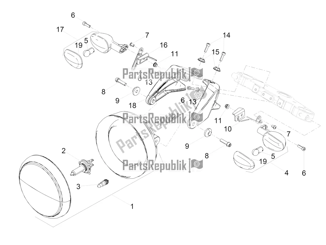 Toutes les pièces pour le Feux Avant du Moto-Guzzi Audace 1400 Carbon ABS Apac 2021