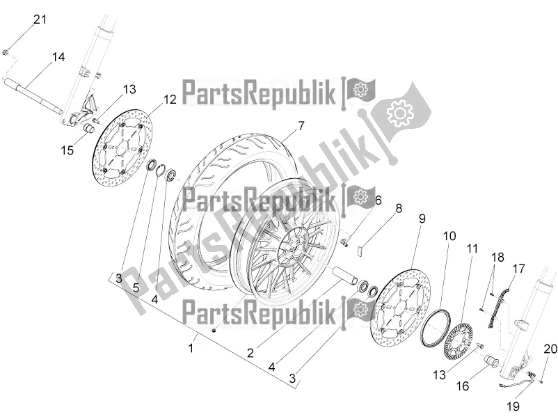 Toutes les pièces pour le Roue Avant du Moto-Guzzi Audace 1400 Carbon ABS Apac 2021