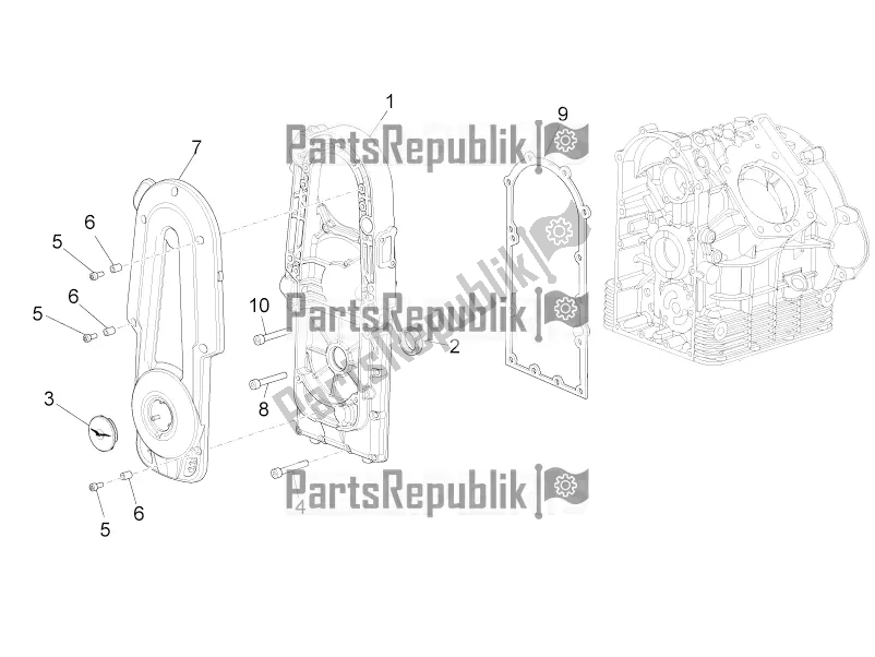 All parts for the Crankcases I of the Moto-Guzzi Audace 1400 Carbon ABS USA 2017