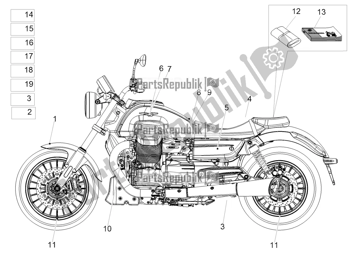 Toutes les pièces pour le Décalque du Moto-Guzzi Audace 1400 Carbon ABS USA 2017