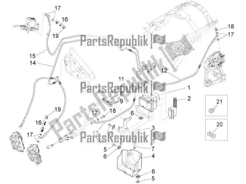 Alle onderdelen voor de Abs Remsysteem van de Moto-Guzzi Audace 1400 Carbon ABS USA 2018
