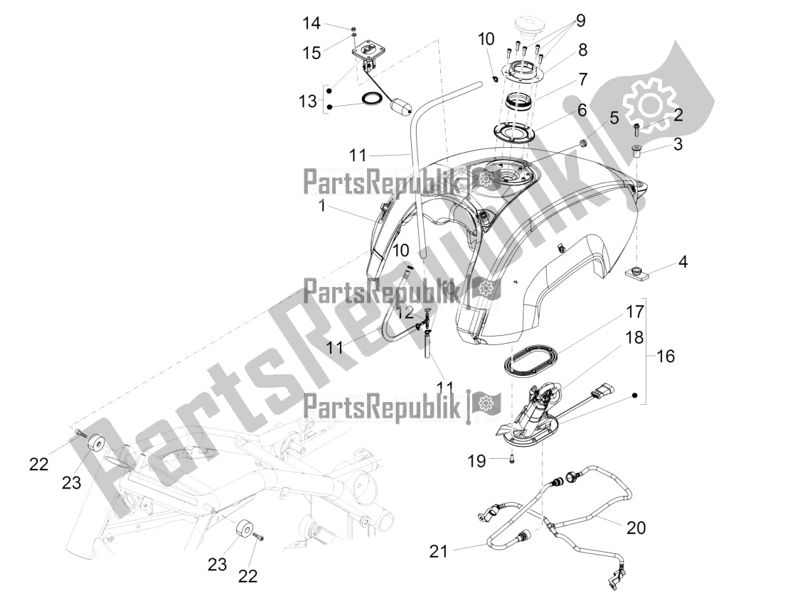 Todas las partes para Depósito De Combustible de Moto-Guzzi Audace 1400 Carbon ABS USA 2018