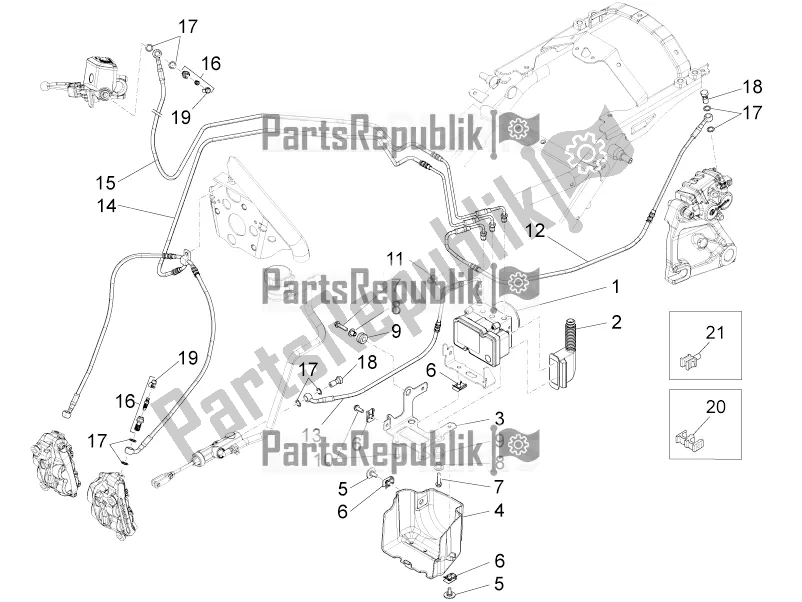 Alle onderdelen voor de Abs Remsysteem van de Moto-Guzzi Audace 1400 Carbon ABS USA 2019