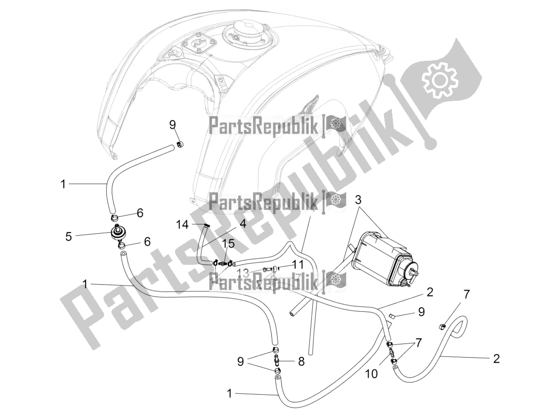 Toutes les pièces pour le Système De Récupération De Vapeur De Carburant du Moto-Guzzi Audace 1400 Carbon ABS USA 2019