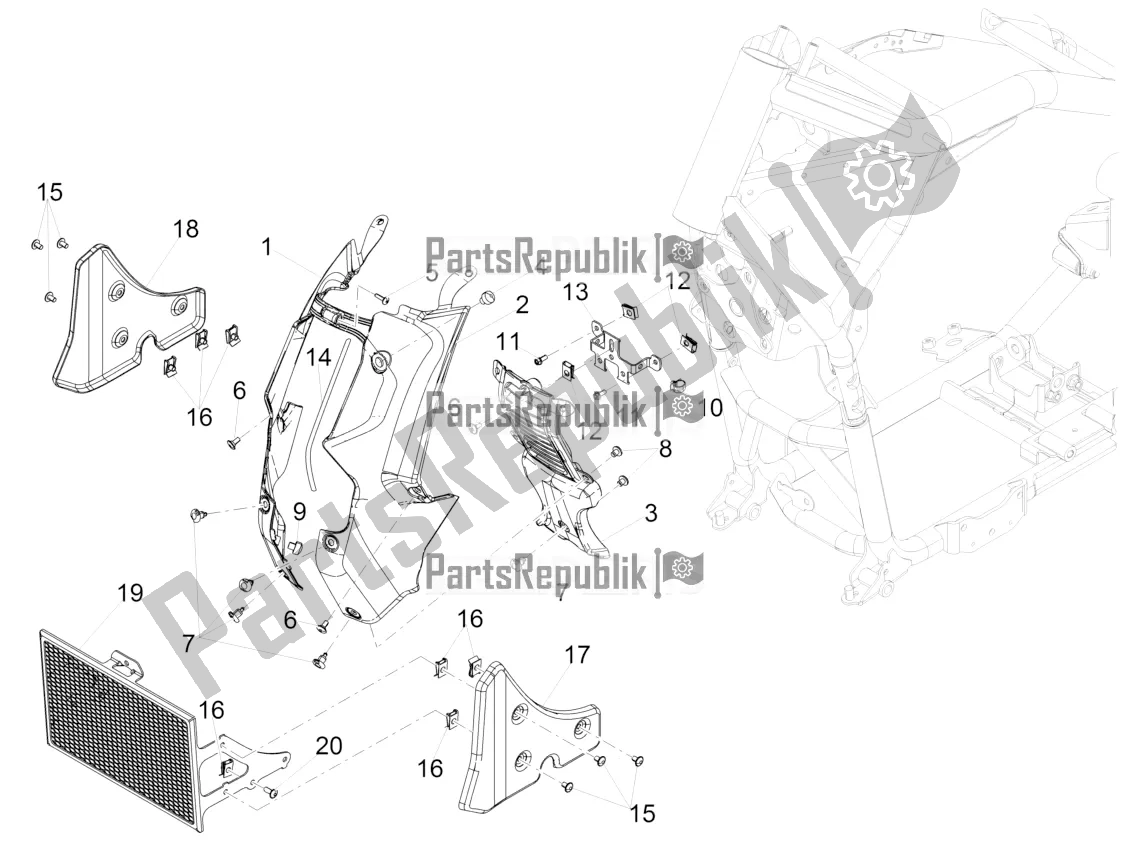 All parts for the Protection of the Moto-Guzzi Audace 1400 Carbon ABS USA 2019