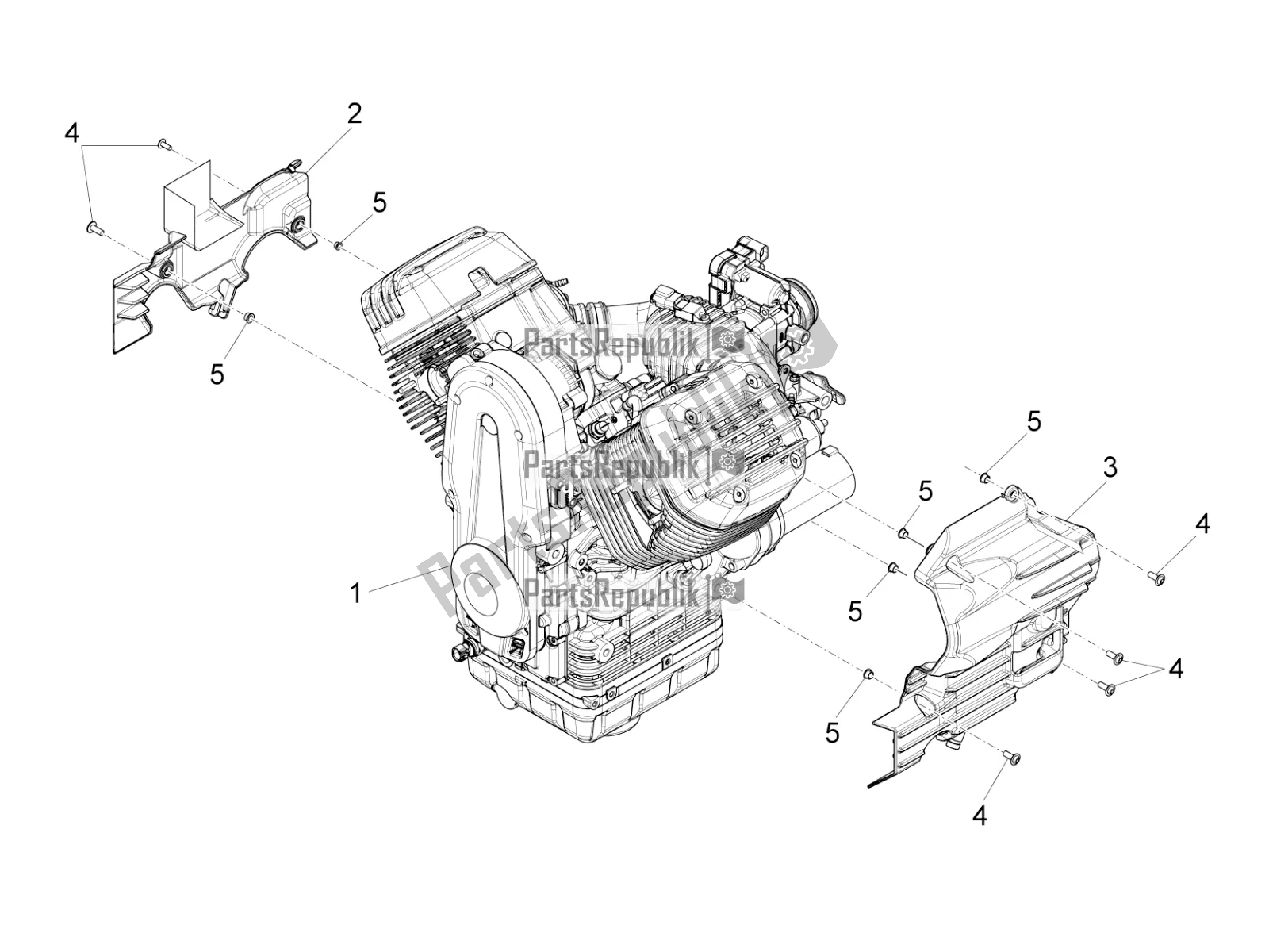 Todas las partes para Palanca Parcial Completa Del Motor de Moto-Guzzi Audace 1400 Carbon ABS USA 2020