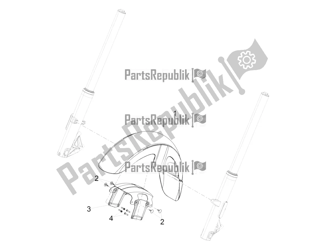 Todas las partes para Guardabarros Delantero de Moto-Guzzi Audace 1400 Carbon ABS USA 2020