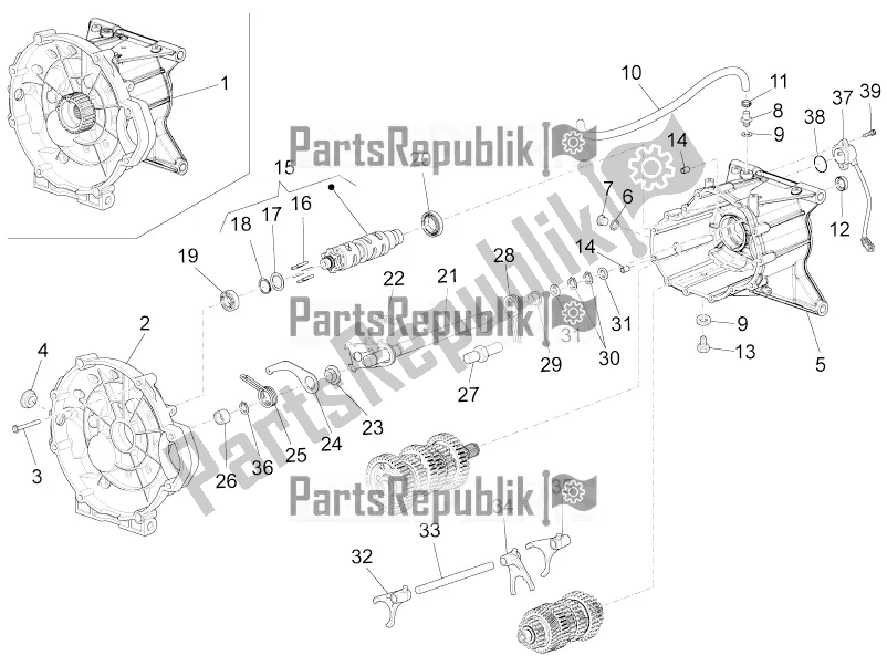 Todas las partes para Caja De Cambios / Selector / Leva De Cambio de Moto-Guzzi Audace 1400 Carbon ABS USA 2020