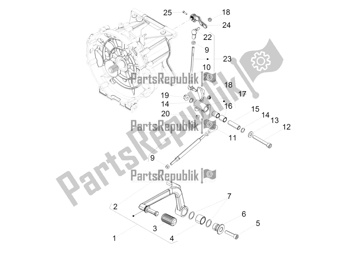 All parts for the Gear Lever of the Moto-Guzzi Audace 1400 Carbon ABS USA 2020