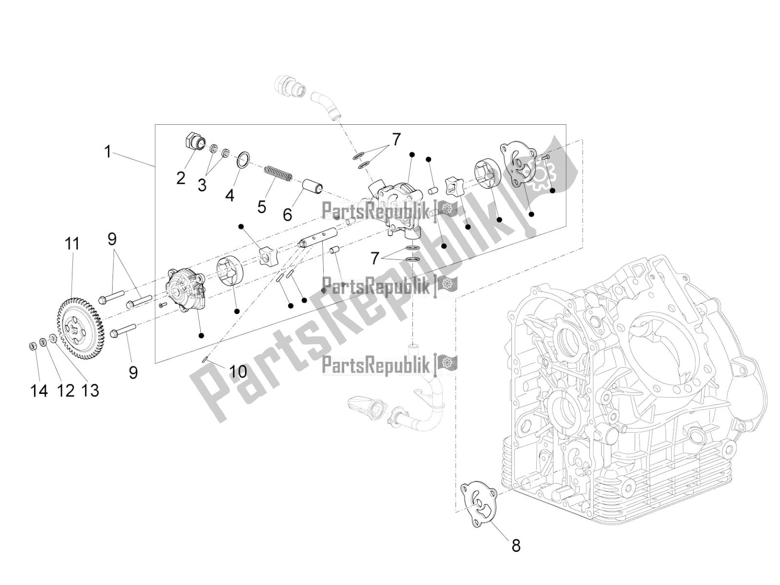 Todas las partes para Bomba De Aceite de Moto-Guzzi Audace 1400 Carbon ABS USA 2020