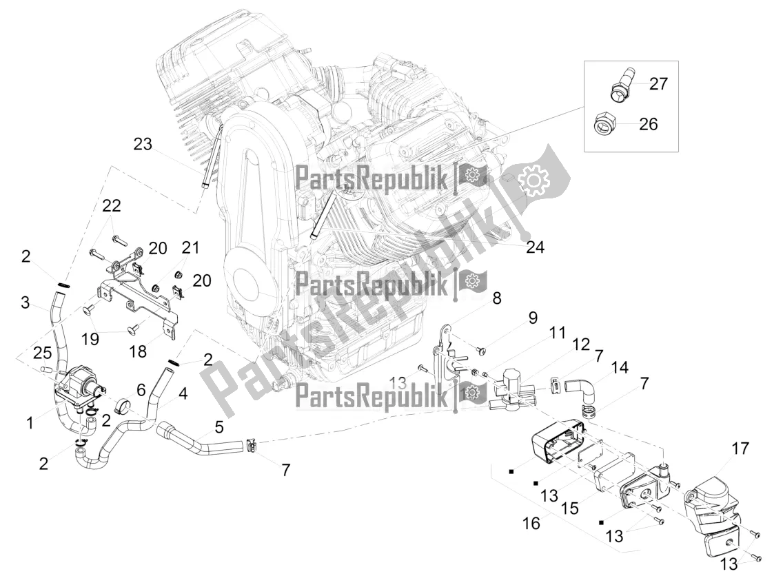 Alle onderdelen voor de Secundaire Lucht van de Moto-Guzzi Audace 1400 Carbon ABS USA 2020