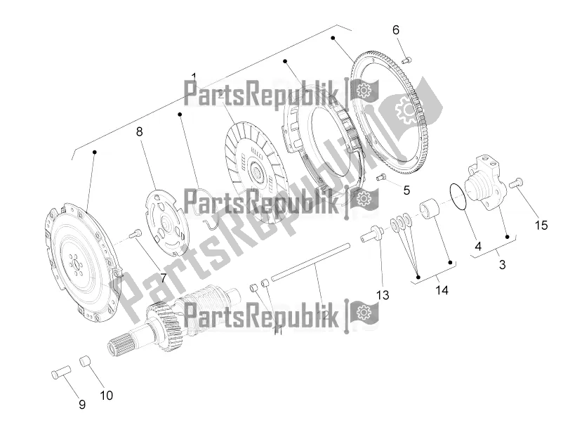 Toutes les pièces pour le Embrayage du Moto-Guzzi Audace 1400 Carbon ABS USA 2021