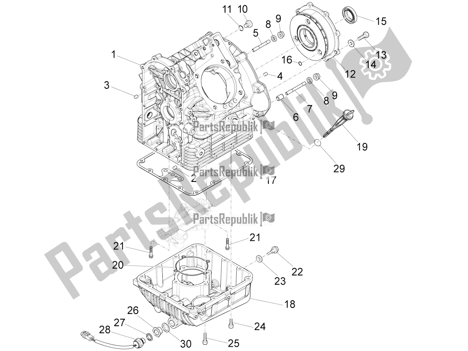 Todas las partes para Cárteres I de Moto-Guzzi Audace 1400 Carbon ABS USA 2021