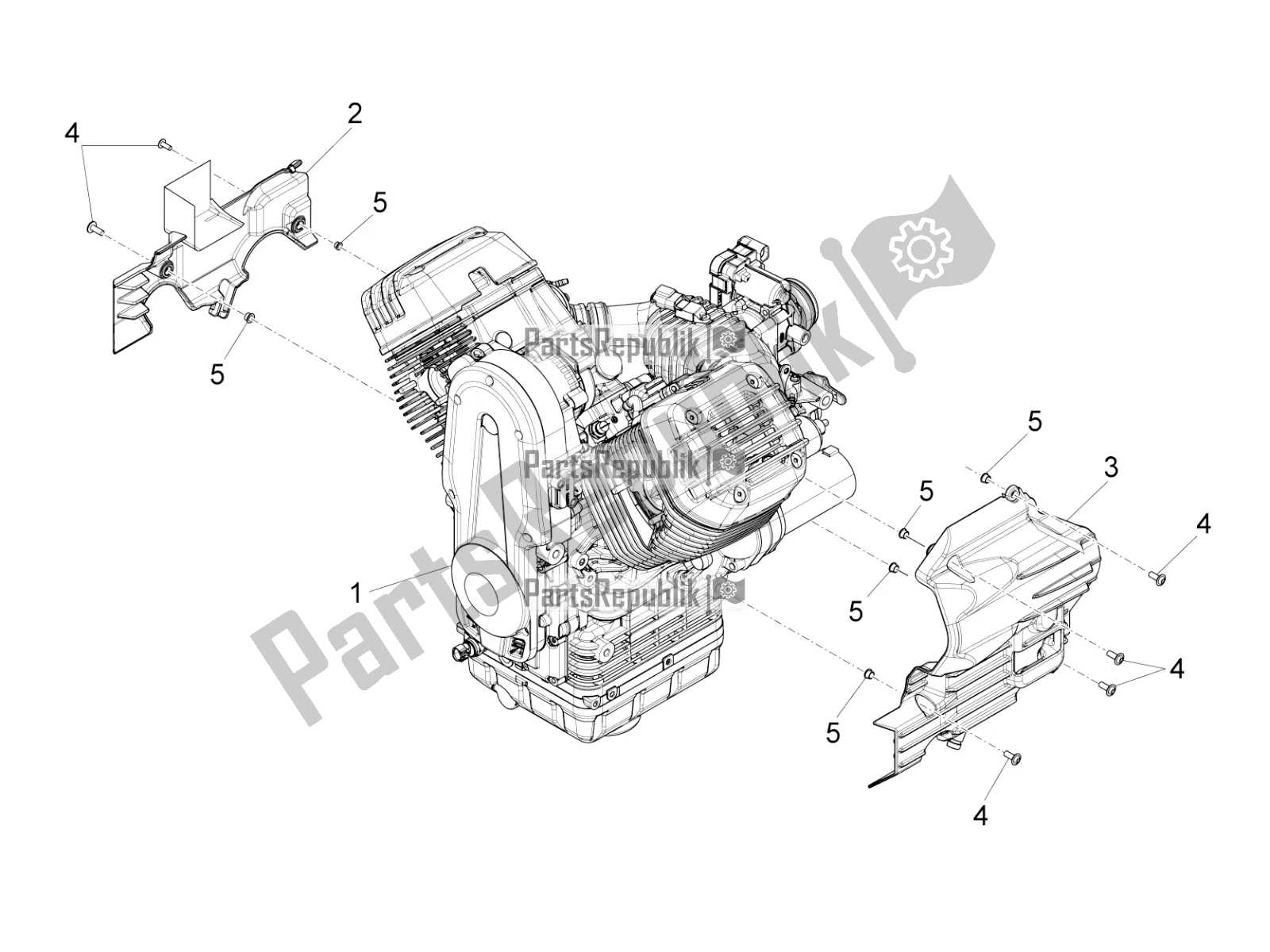 Todas las partes para Palanca Parcial Completa Del Motor de Moto-Guzzi Audace 1400 Carbon ABS USA 2021