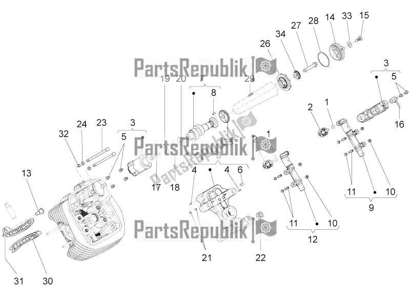 Toutes les pièces pour le Système De Synchronisation De Cylindre Lh I du Moto-Guzzi Audace 1400 Carbon ABS USA 2021