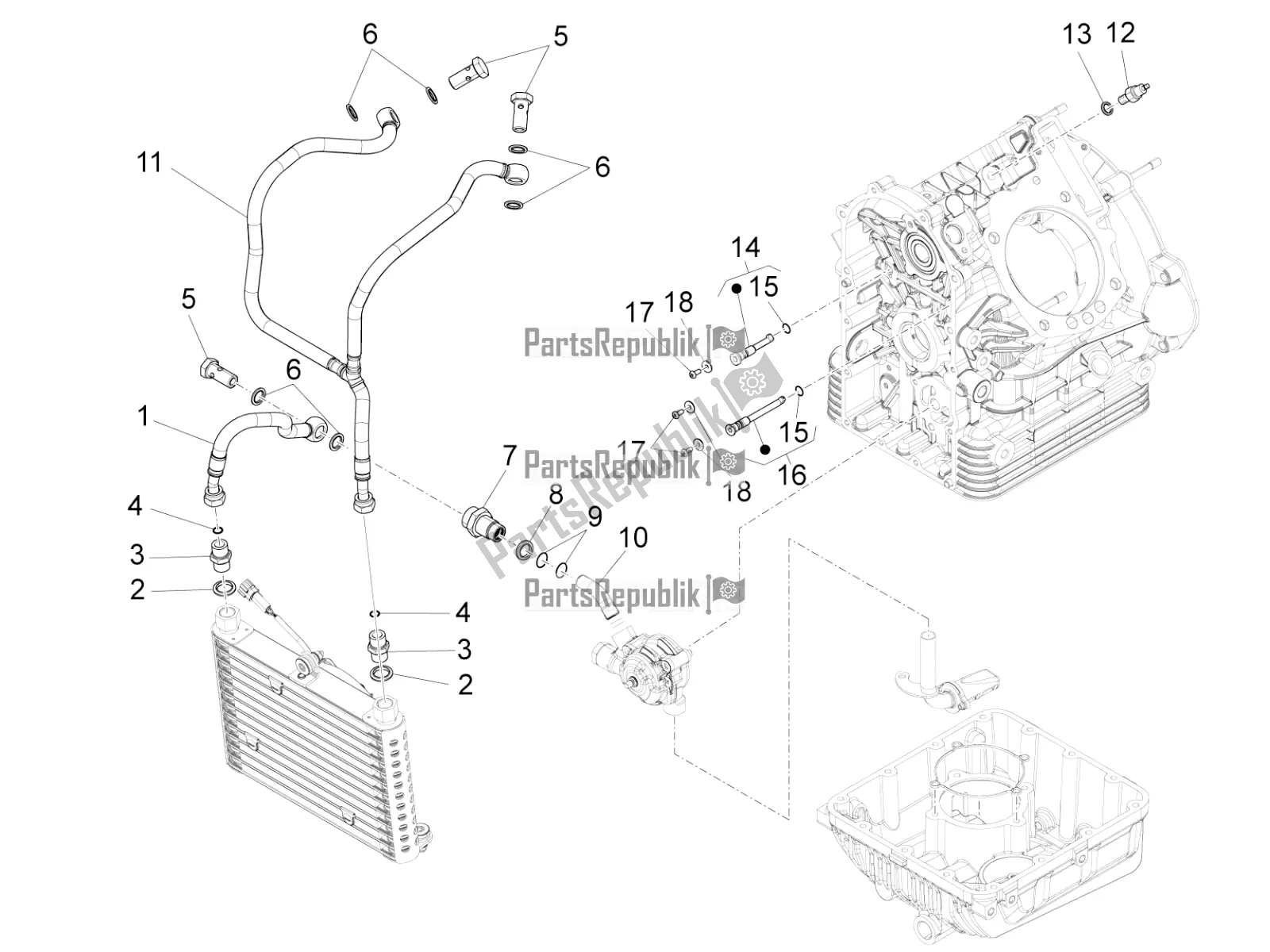 Toutes les pièces pour le Lubrification du Moto-Guzzi Audace 1400 Carbon ABS USA 2021