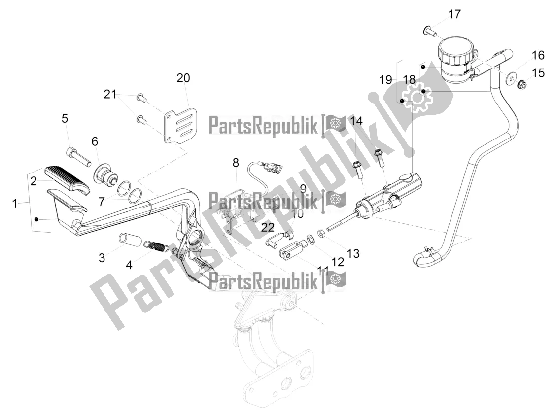 Todas las partes para Cilindro Maestro Trasero de Moto-Guzzi Audace 1400 Carbon ABS USA 2021