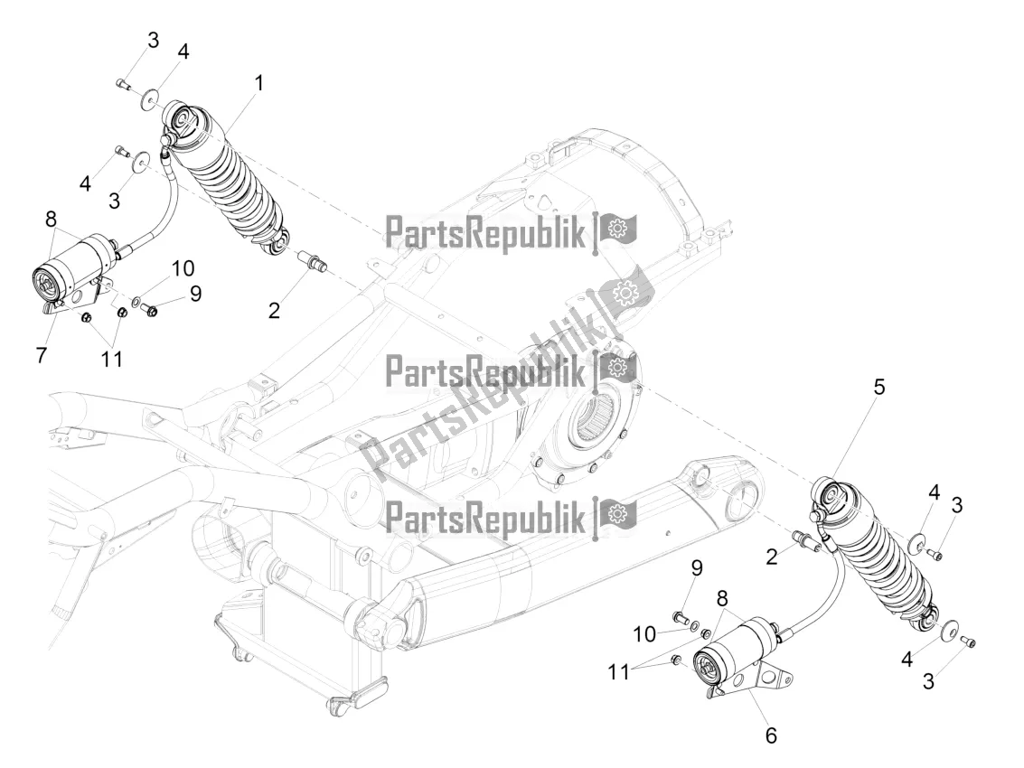 Toutes les pièces pour le Amortisseur du Moto-Guzzi Audace 1400 Carbon ABS USA 2021