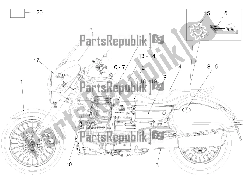 Toutes les pièces pour le Décalque du Moto-Guzzi California 1400 Corazzieri ABS Zgukdh0 2016