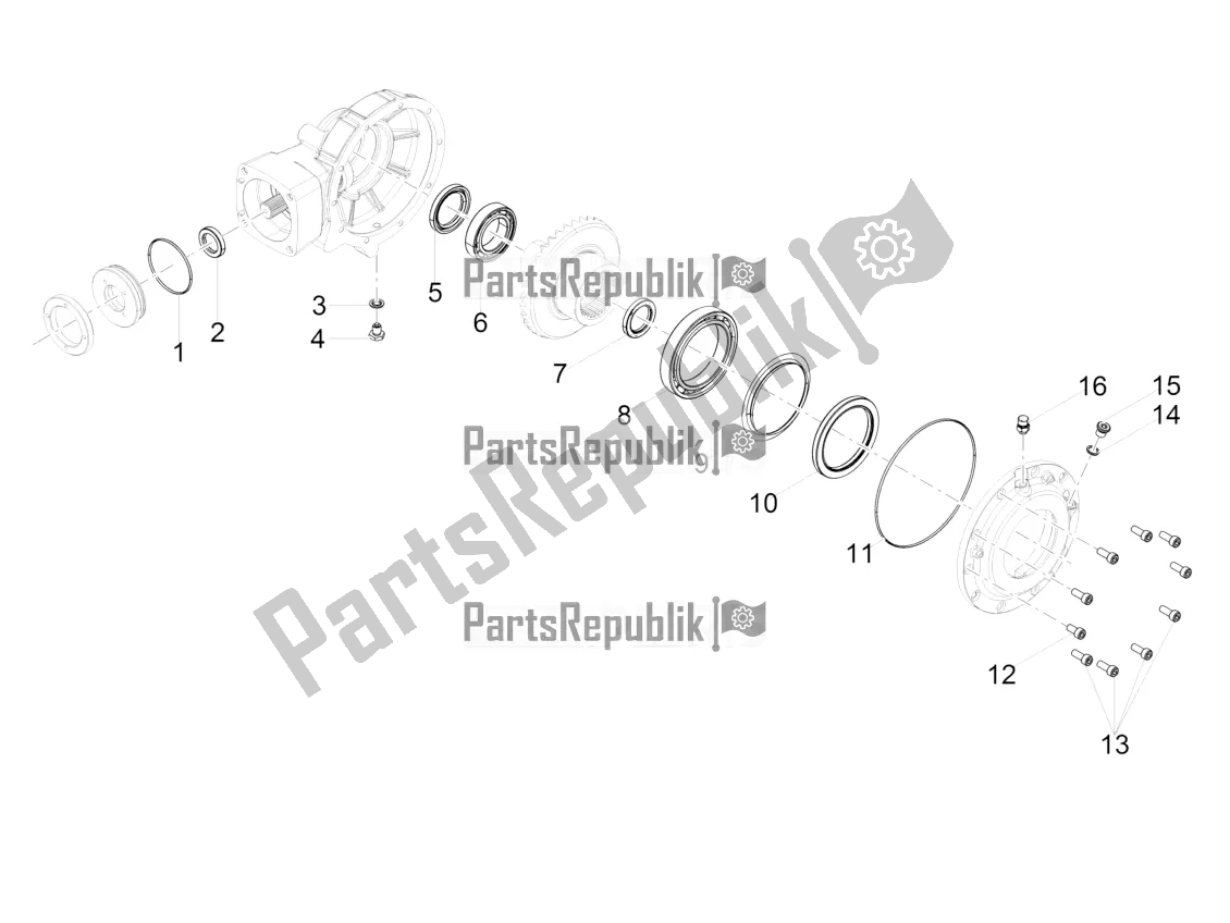 Toutes les pièces pour le Transmission Arrière / Composants du Moto-Guzzi California 1400 Corazzieri ABS Zgukdh0 2016