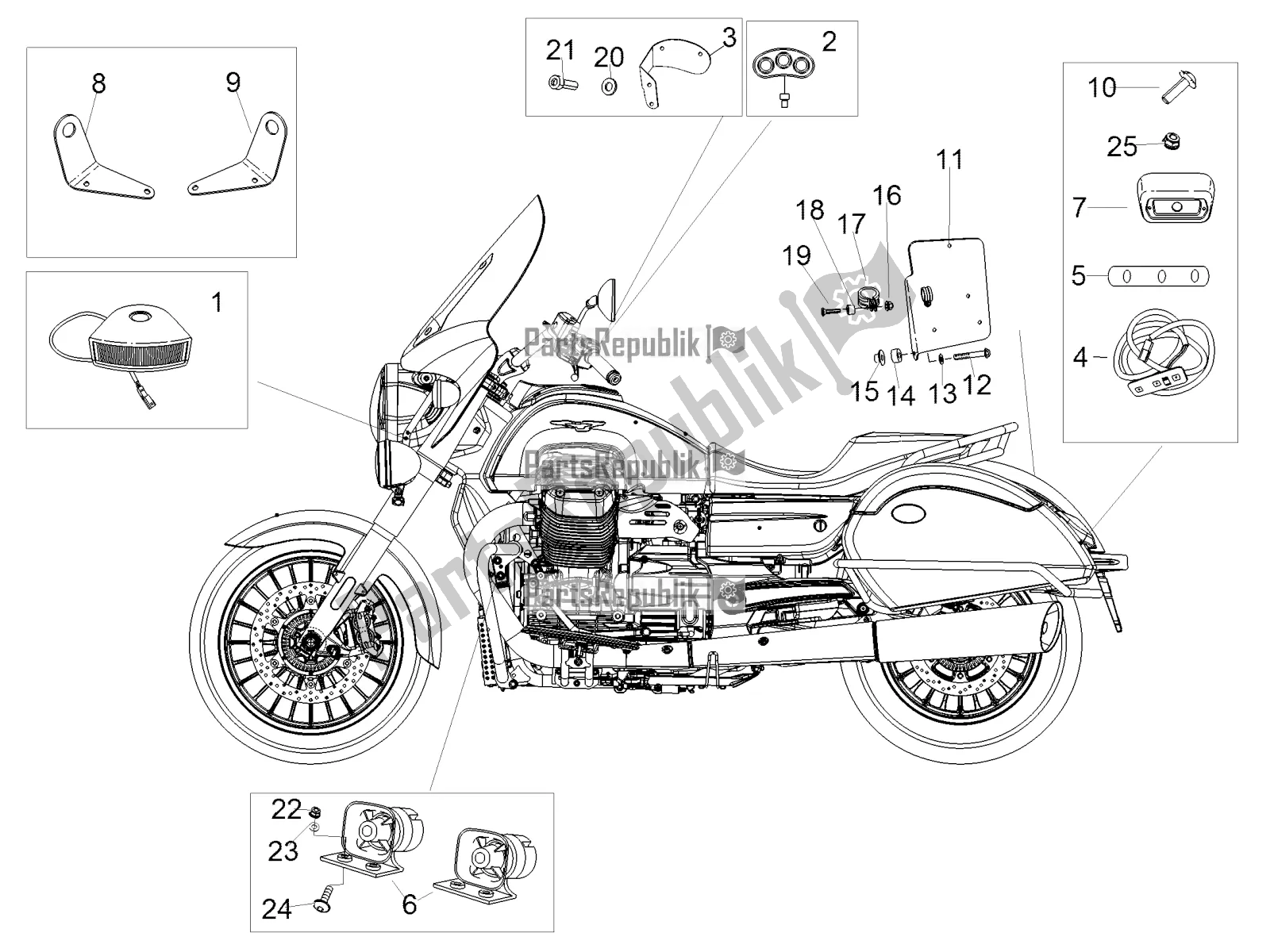 Toutes les pièces pour le Carabinieri Special Fittings du Moto-Guzzi California 1400 Corazzieri ABS Zgukdh0 2017