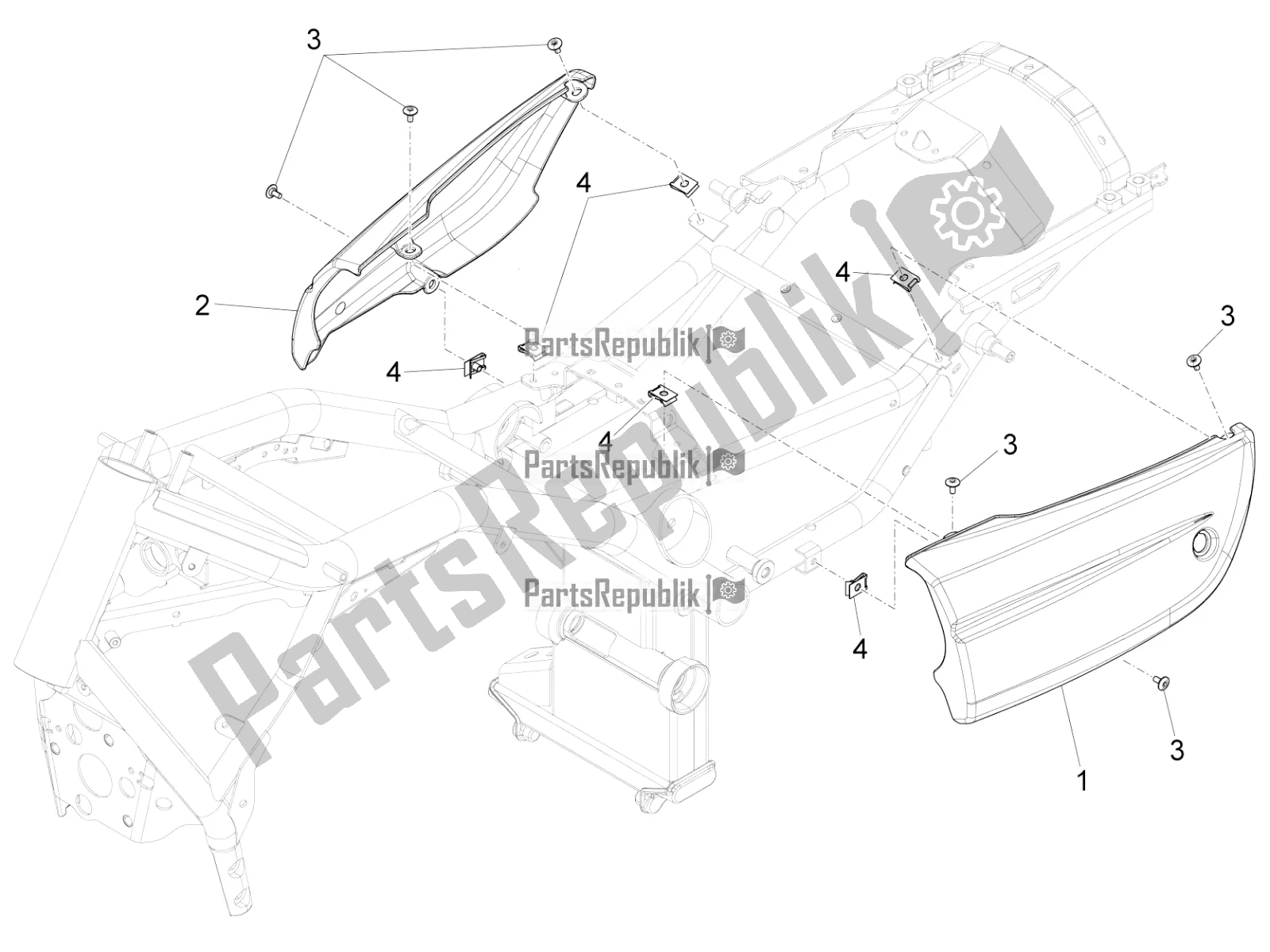 Toutes les pièces pour le Corps Central du Moto-Guzzi California 1400 Corazzieri ABS Zgukdh0 2017