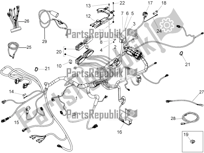 Toutes les pièces pour le Système électrique Central du Moto-Guzzi California 1400 Corazzieri ABS Zgukdh0 2017