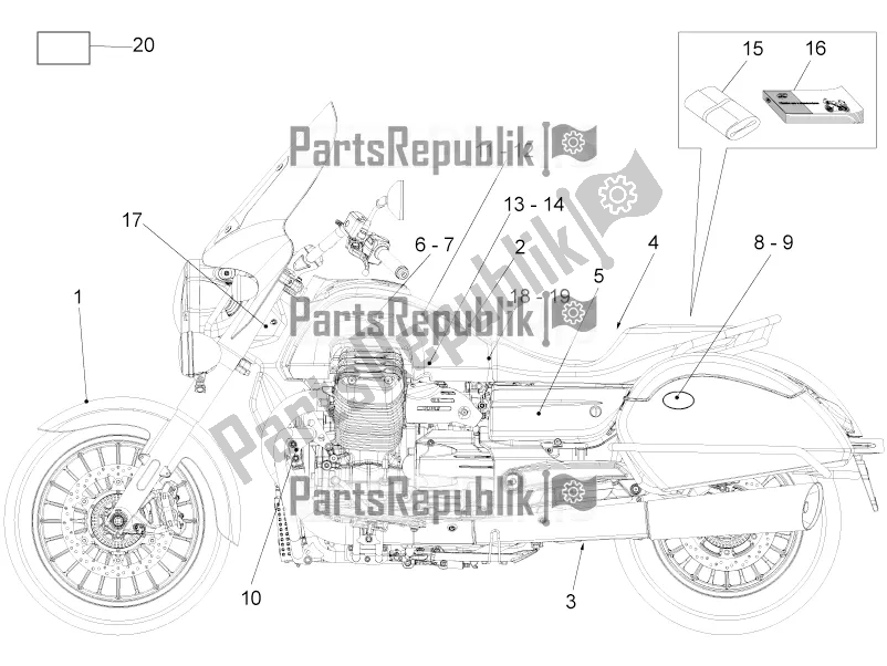 Toutes les pièces pour le Décalque du Moto-Guzzi California 1400 Corazzieri ABS Zgukdh0 2017