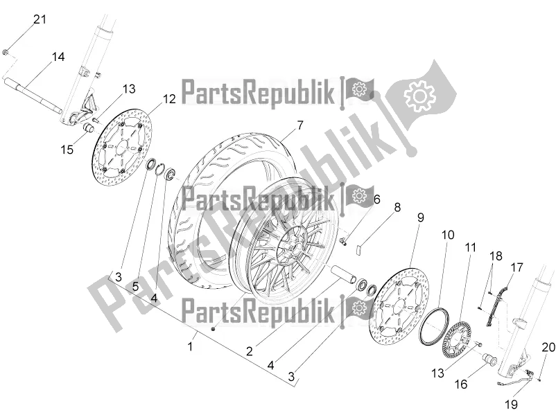 Alle onderdelen voor de Voorwiel van de Moto-Guzzi California 1400 Corazzieri ABS Zgukdh0 2017