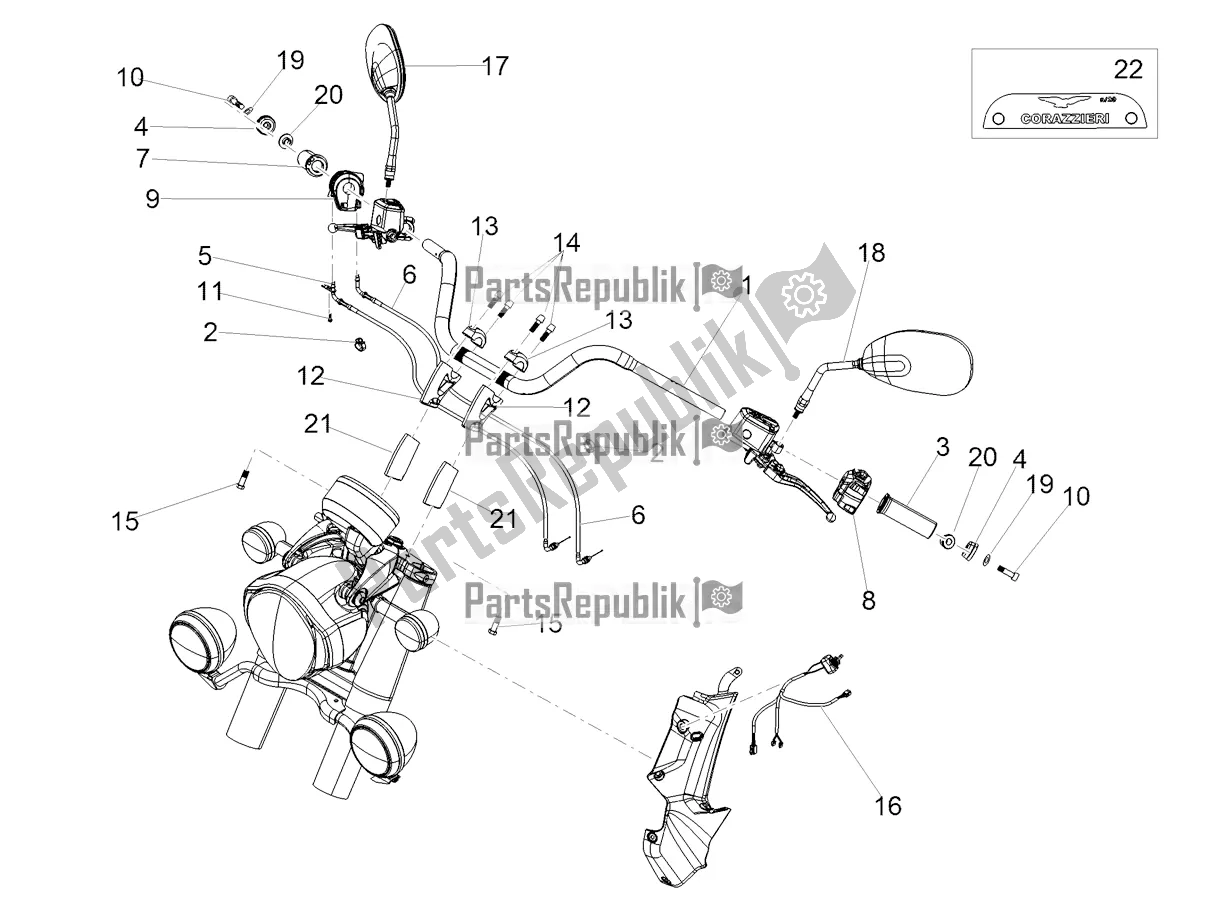 Toutes les pièces pour le Guidon - Commandes du Moto-Guzzi California 1400 Corazzieri ABS Zgukdh0 2017