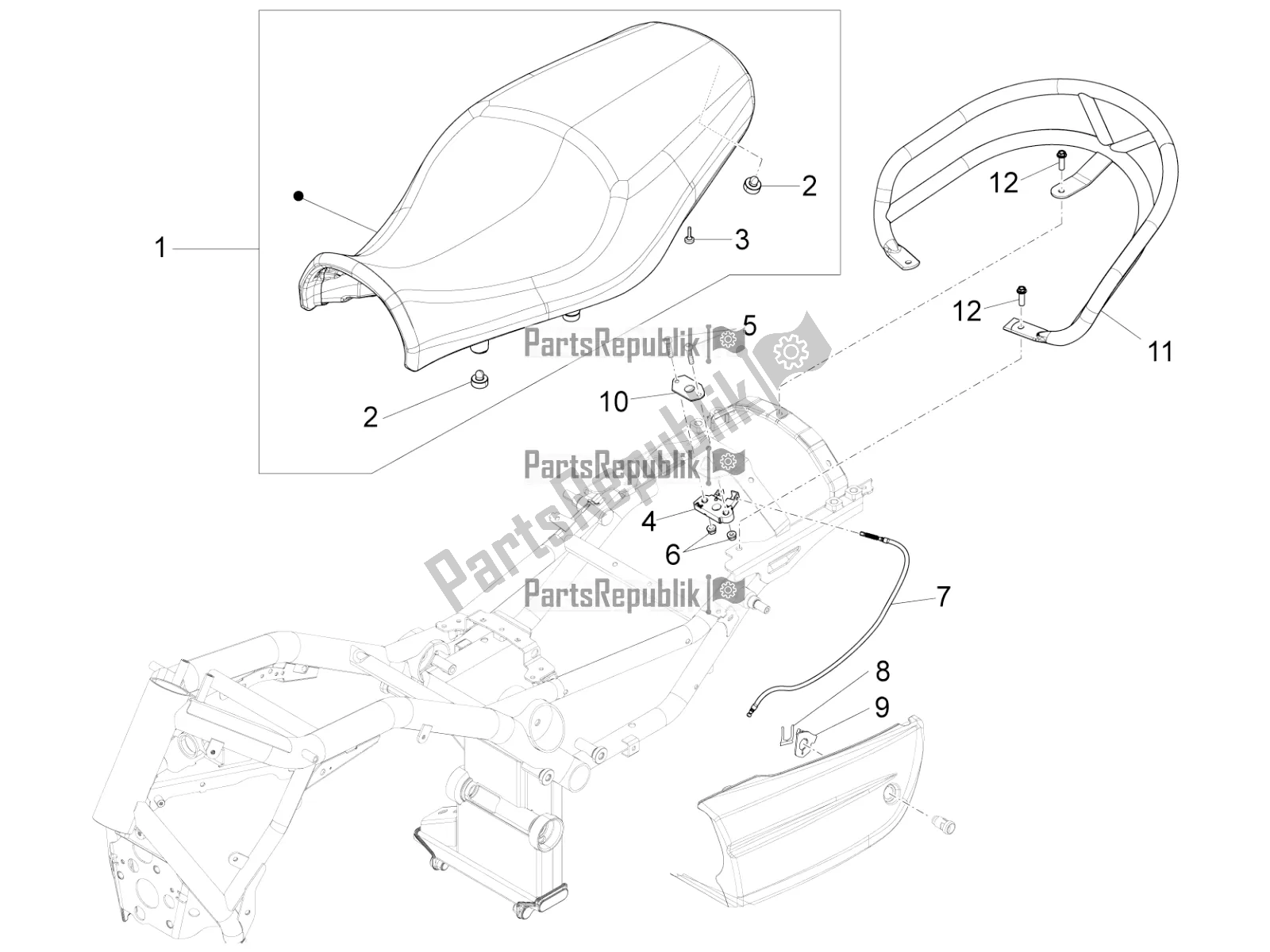 Toutes les pièces pour le Selle du Moto-Guzzi California 1400 Corazzieri ABS Zgukdh0 2017