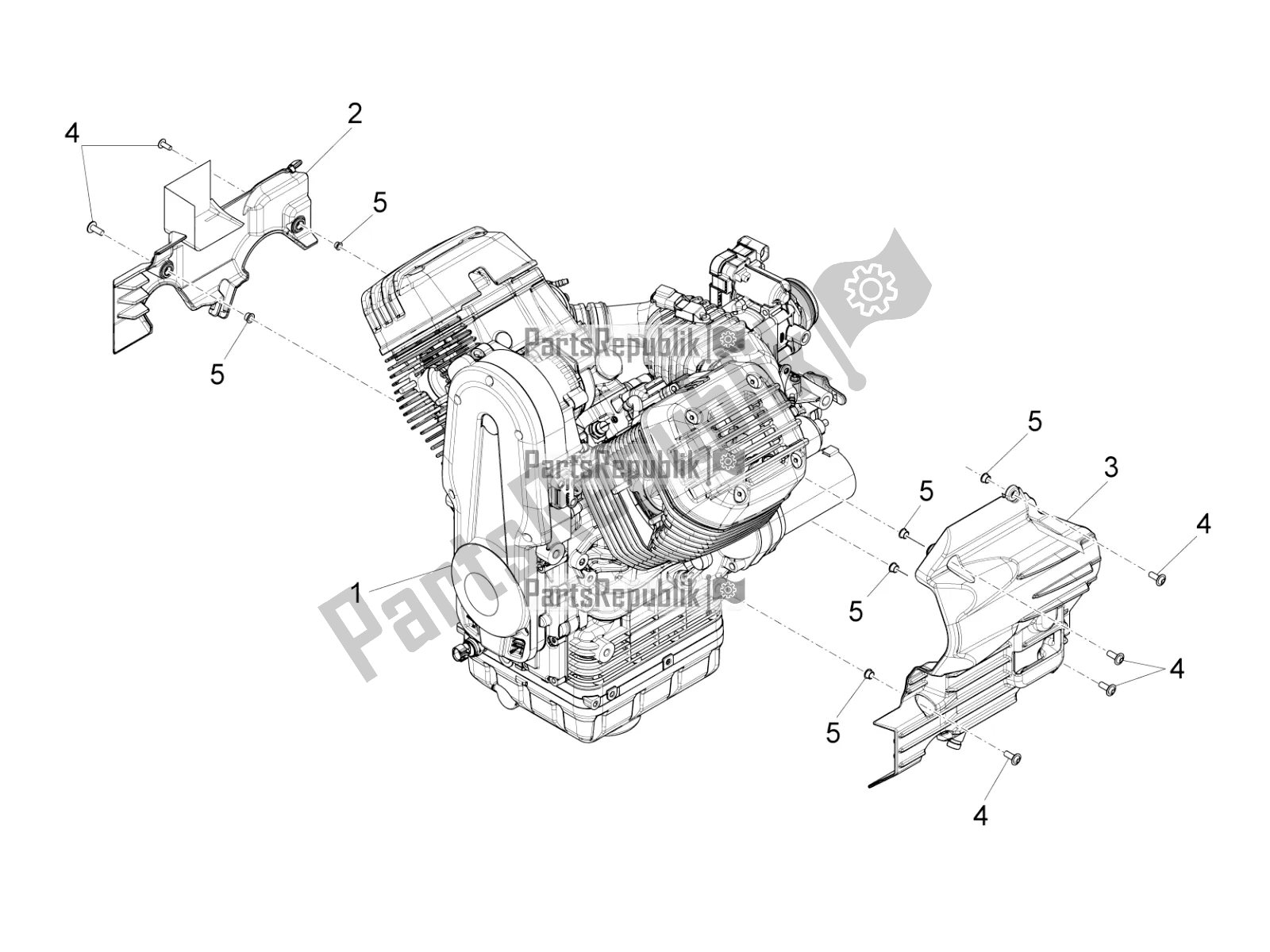 Todas las partes para Palanca Parcial Completa Del Motor de Moto-Guzzi California 1400 Custom ABS USA 2016